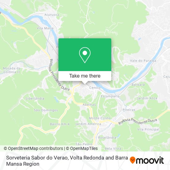 Mapa Sorveteria Sabor do Verao