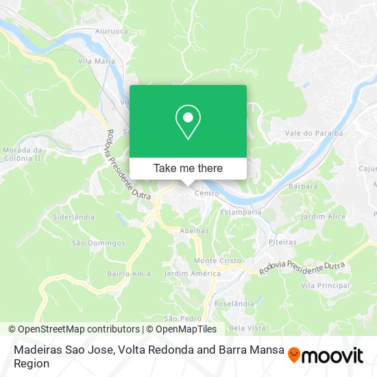 Mapa Madeiras Sao Jose