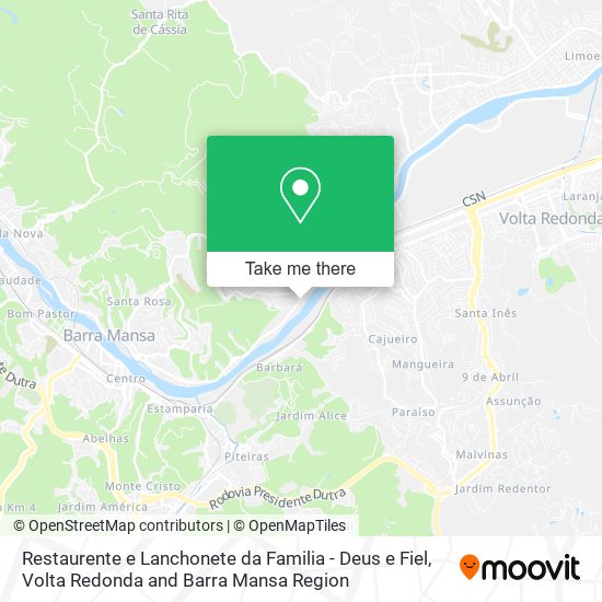 Restaurente e Lanchonete da Familia - Deus e Fiel map