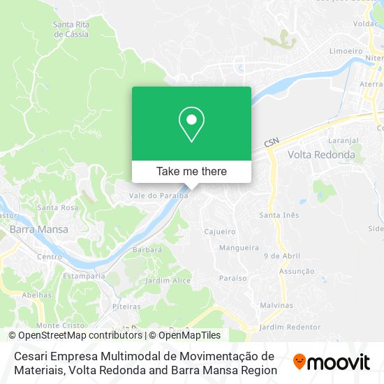 Cesari Empresa Multimodal de Movimentação de Materiais map