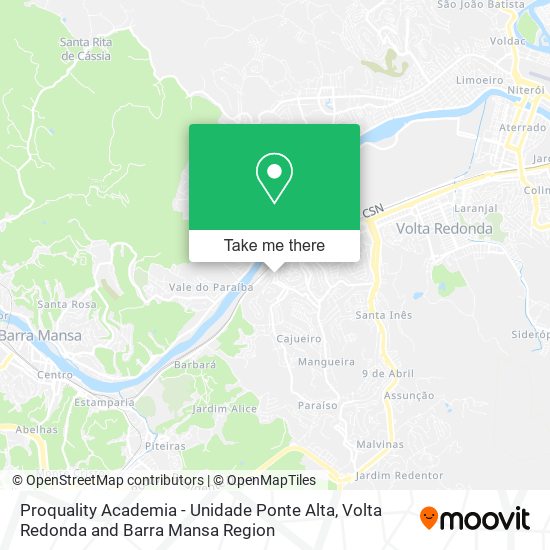 Proquality Academia - Unidade Ponte Alta map