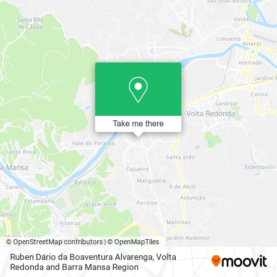 Mapa Ruben Dário da Boaventura Alvarenga