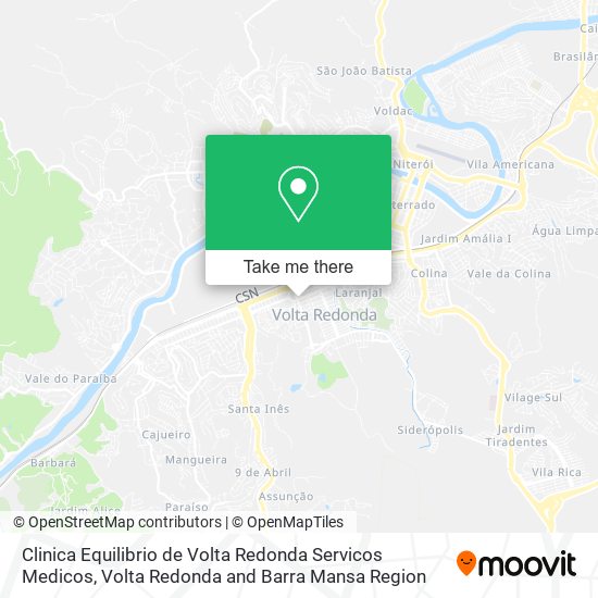 Clinica Equilibrio de Volta Redonda Servicos Medicos map