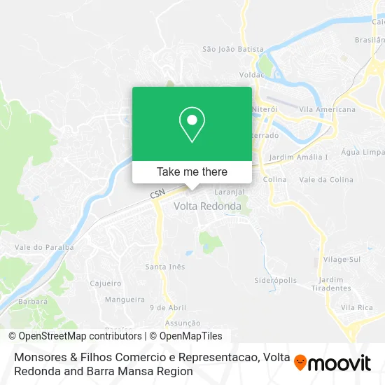 Monsores & Filhos Comercio e Representacao map