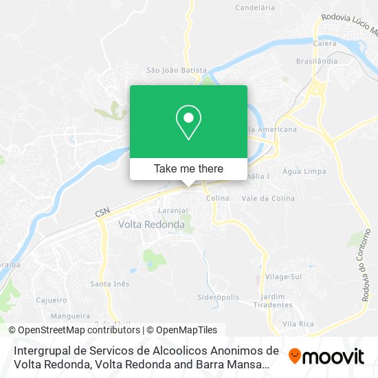 Intergrupal de Servicos de Alcoolicos Anonimos de Volta Redonda map