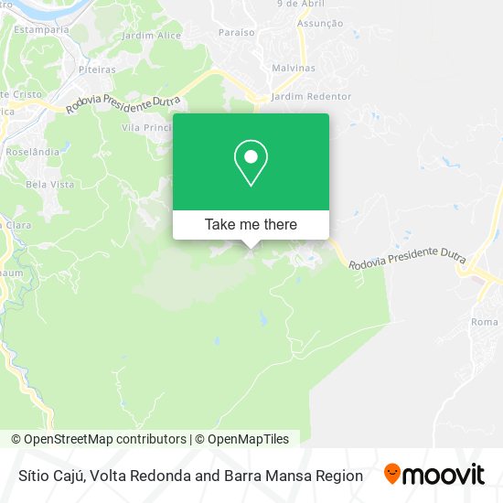 Sítio Cajú map