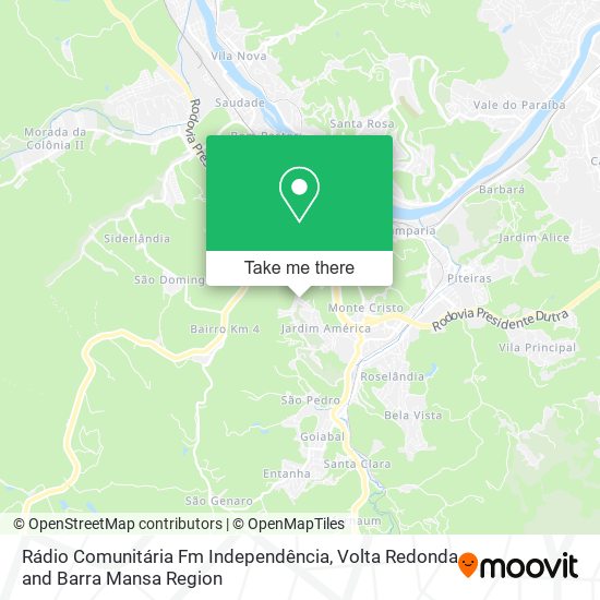 Rádio Comunitária Fm Independência map