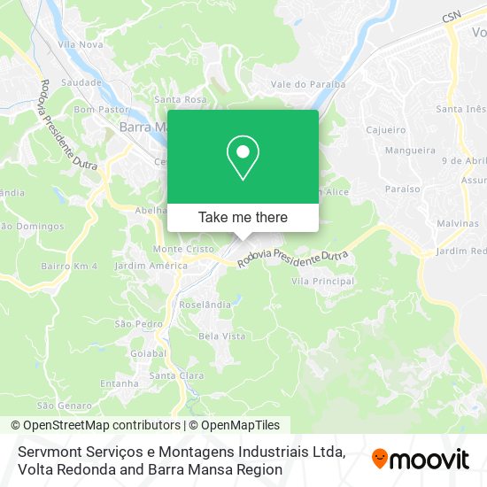 Servmont Serviços e Montagens Industriais Ltda map