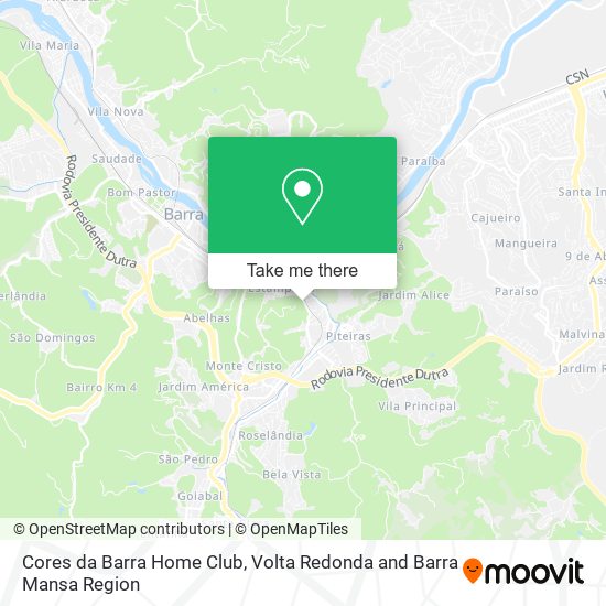 Cores da Barra Home Club map