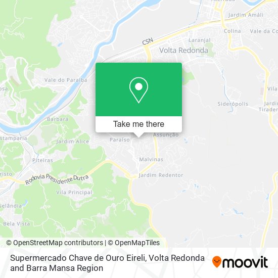 Supermercado Chave de Ouro Eireli map