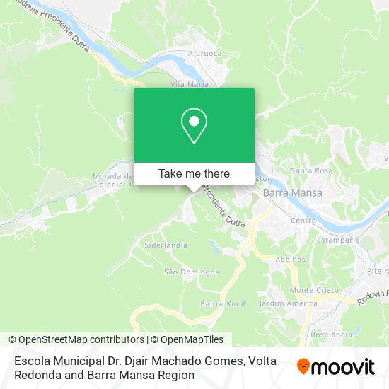 Mapa Escola Municipal Dr. Djair Machado Gomes