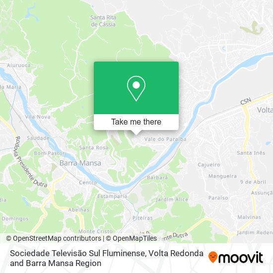 Sociedade Televisão Sul Fluminense map