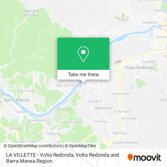 LA VILLETTE - Volta Redonda map