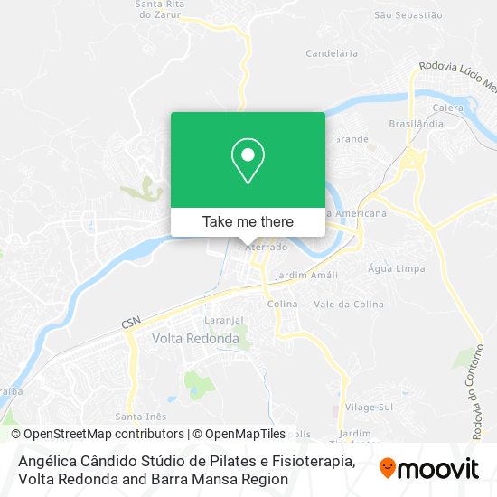 Mapa Angélica Cândido Stúdio de Pilates e Fisioterapia