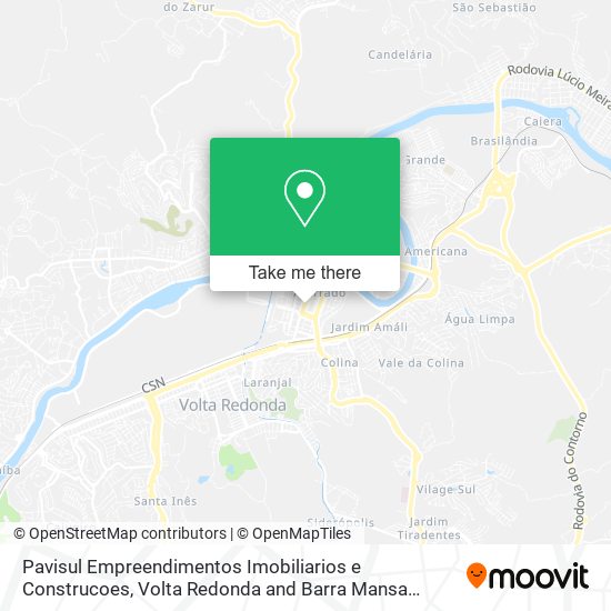 Mapa Pavisul Empreendimentos Imobiliarios e Construcoes