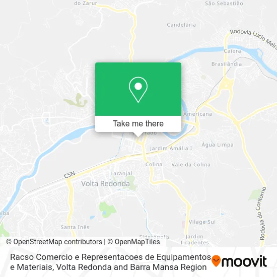 Racso Comercio e Representacoes de Equipamentos e Materiais map