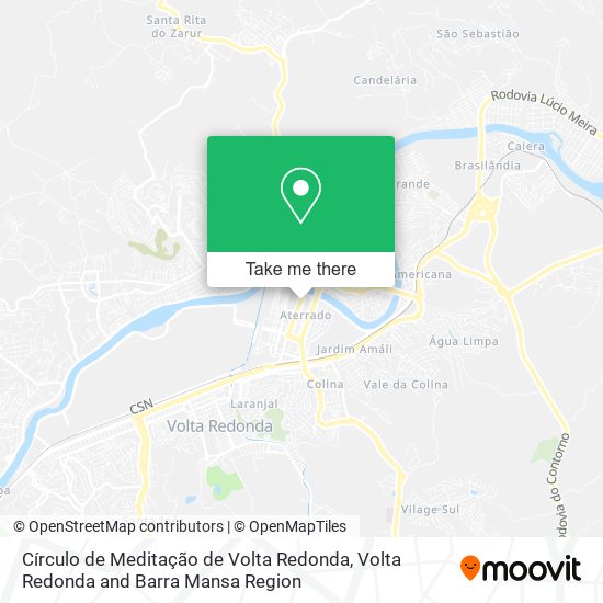 Mapa Círculo de Meditação de Volta Redonda