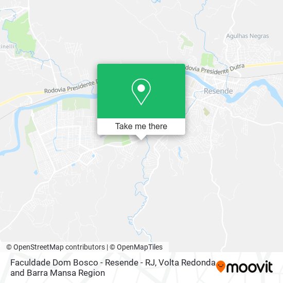 Faculdade Dom Bosco - Resende - RJ map