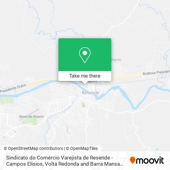 Sindicato do Comércio Varejista de Resende - Campos Elisios map