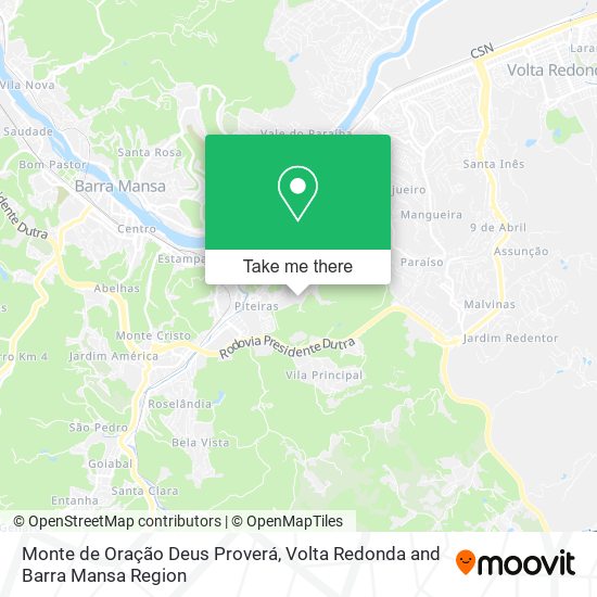 Monte de Oração Deus Proverá map