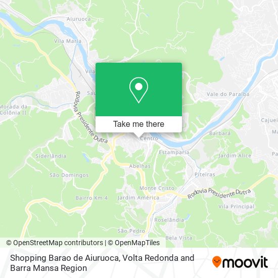 Shopping Barao de Aiuruoca map