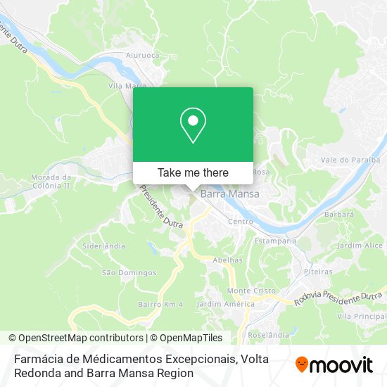 Farmácia de Médicamentos Excepcionais map
