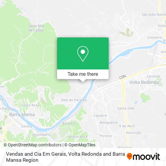 Vendas and Cia Em Gerais map