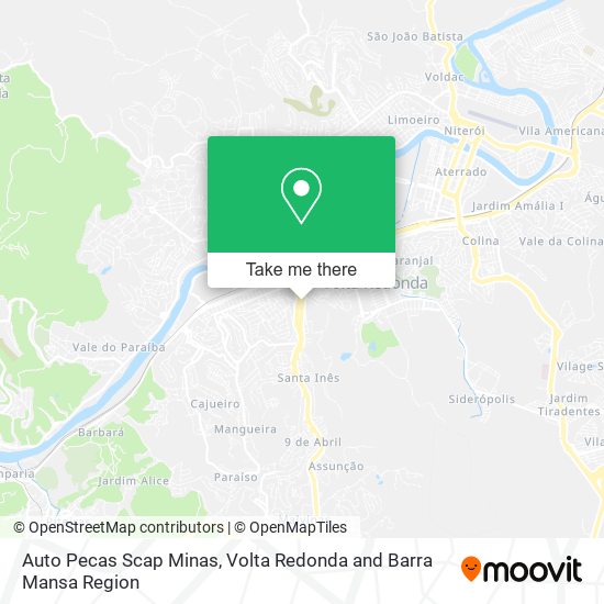 Auto Pecas Scap Minas map