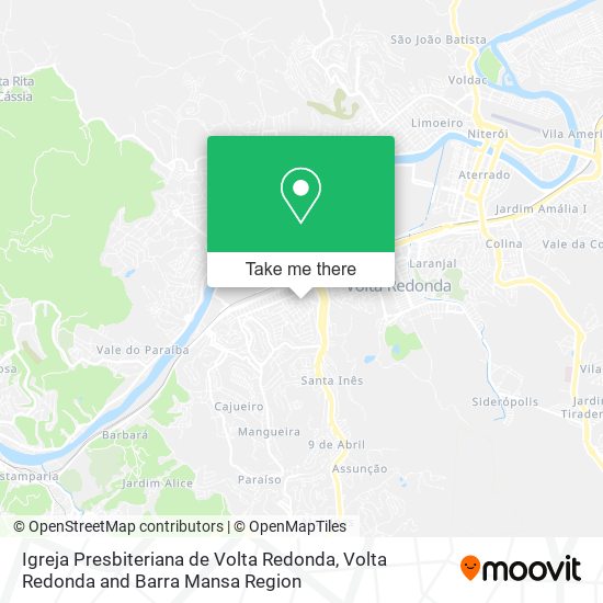 Mapa Igreja Presbiteriana de Volta Redonda