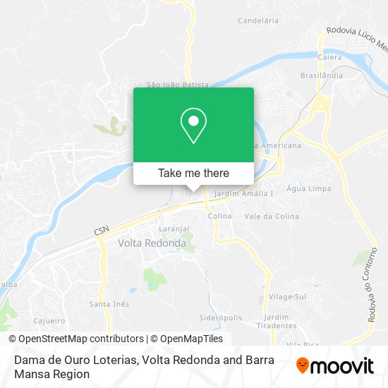 Dama de Ouro Loterias map