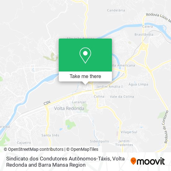 Sindicato dos Condutores Autônomos-Táxis map