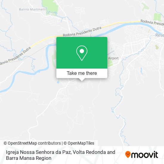 Mapa Igreja Nossa Senhora da Paz