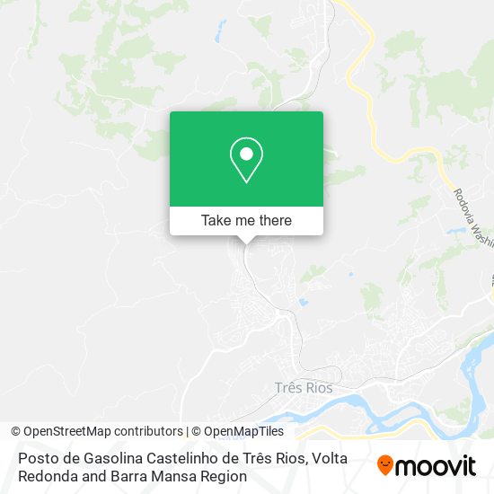 Mapa Posto de Gasolina Castelinho de Três Rios