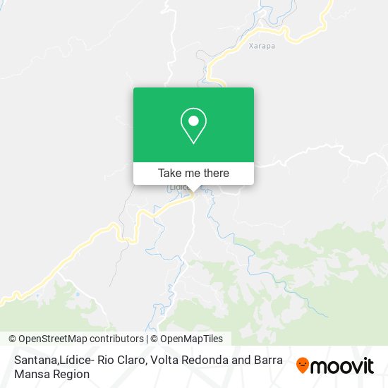 Santana,Lídice- Rio Claro map