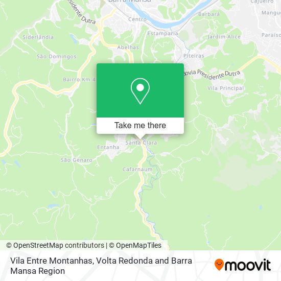 Mapa Vila Entre Montanhas