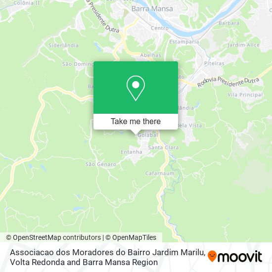 Mapa Associacao dos Moradores do Bairro Jardim Marilu