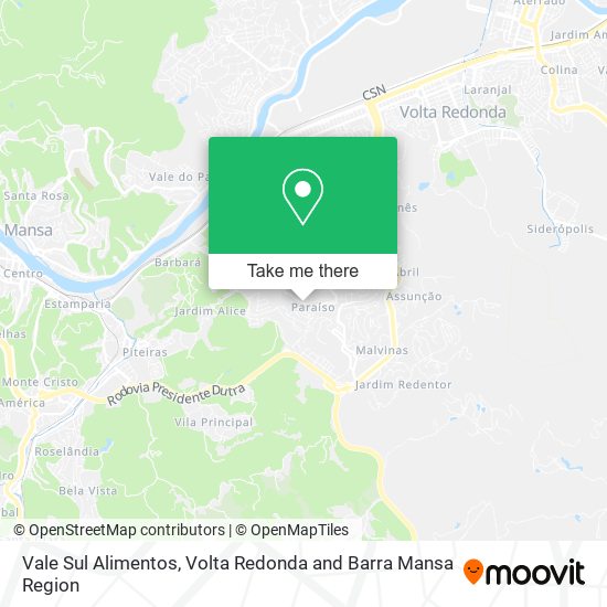 Vale Sul Alimentos map