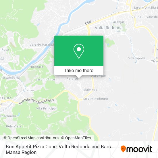 Bon Appetit Pizza Cone map