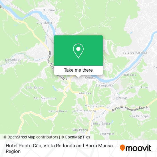 Mapa Hotel Ponto Cão
