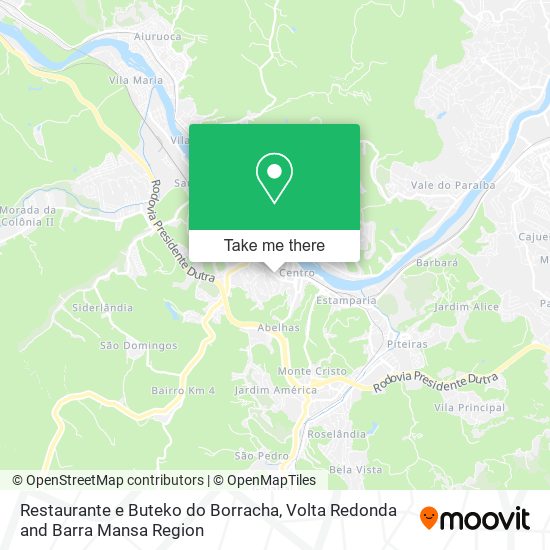 Mapa Restaurante e Buteko do Borracha