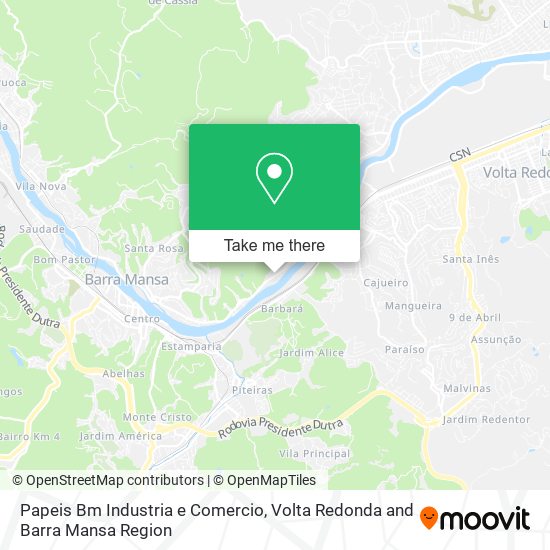 Papeis Bm Industria e Comercio map