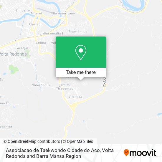 Mapa Associacao de Taekwondo Cidade do Aco