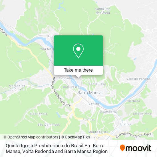 Quinta Igreja Presbiteriana do Brasil Em Barra Mansa map