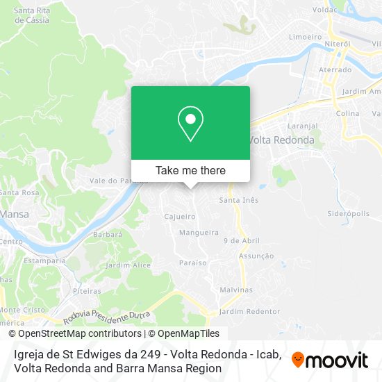 Igreja de St Edwiges da 249 - Volta Redonda - Icab map