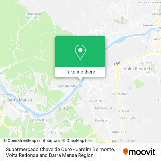 Mapa Supermercado Chave de Ouro - Jardim Belmonte