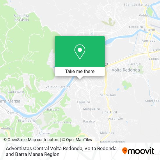 Adventistas Central Volta Redonda map