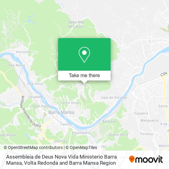 Mapa Assembleia de Deus Nova Vida Ministerio Barra Mansa