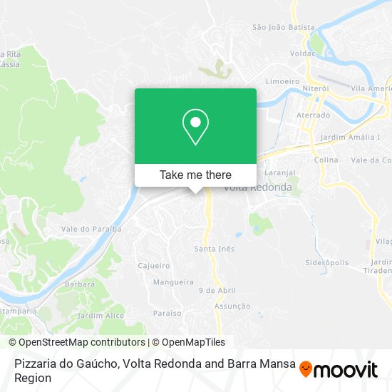 Mapa Pizzaria do Gaúcho