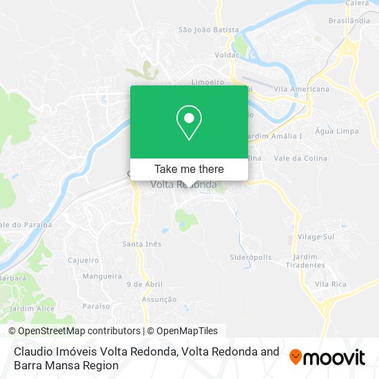 Mapa Claudio Imóveis Volta Redonda