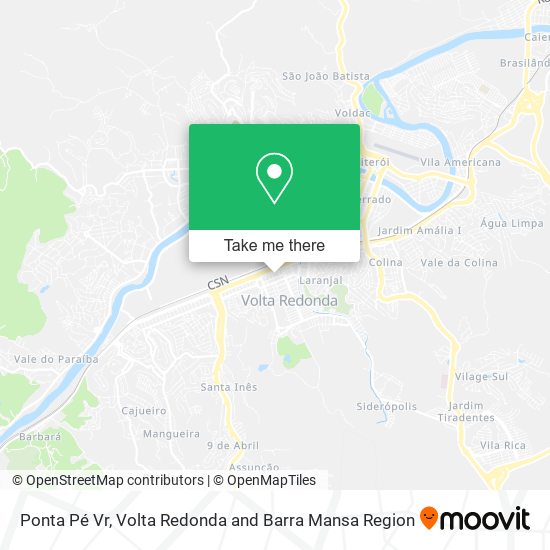 Mapa Ponta Pé Vr